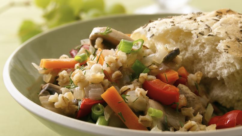 Toasted Barley with Mixed Vegetables