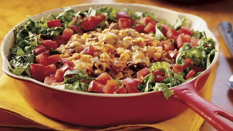 Beef Taco Rice Skillet