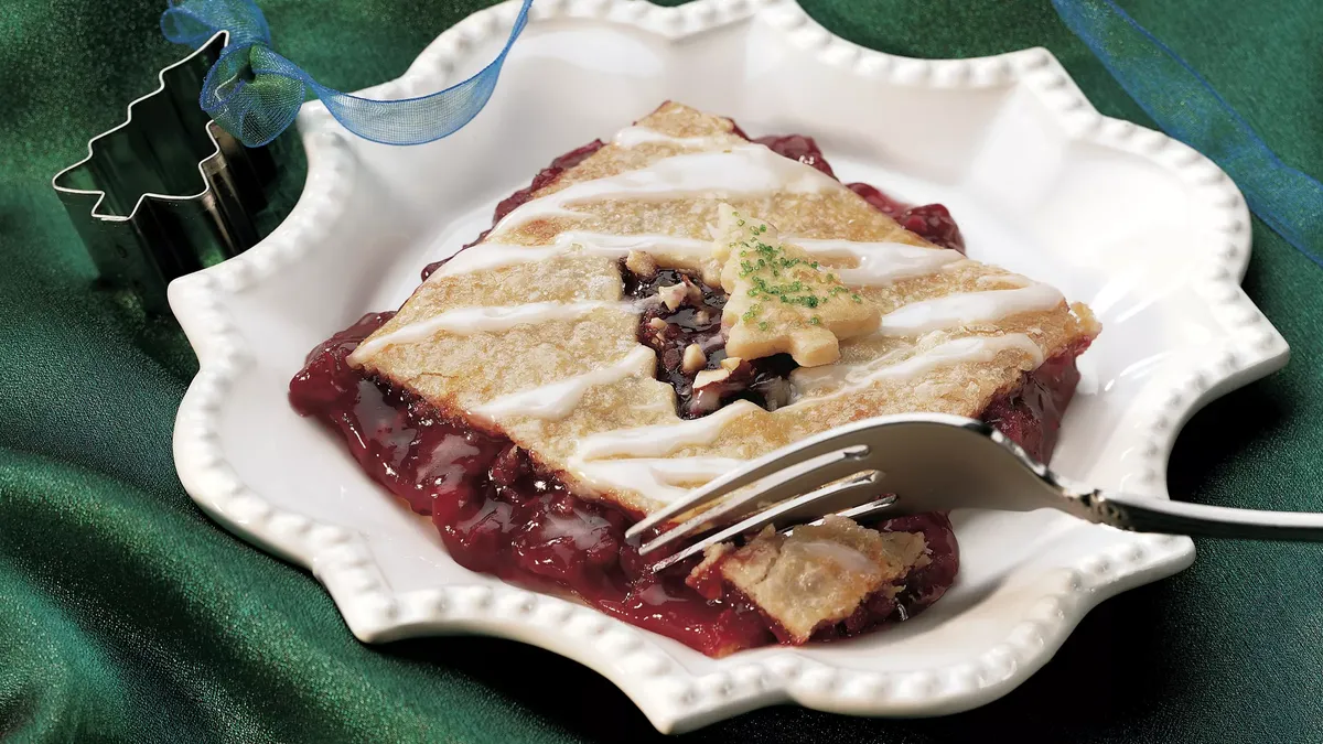 Raspberry Linzer Pie Squares