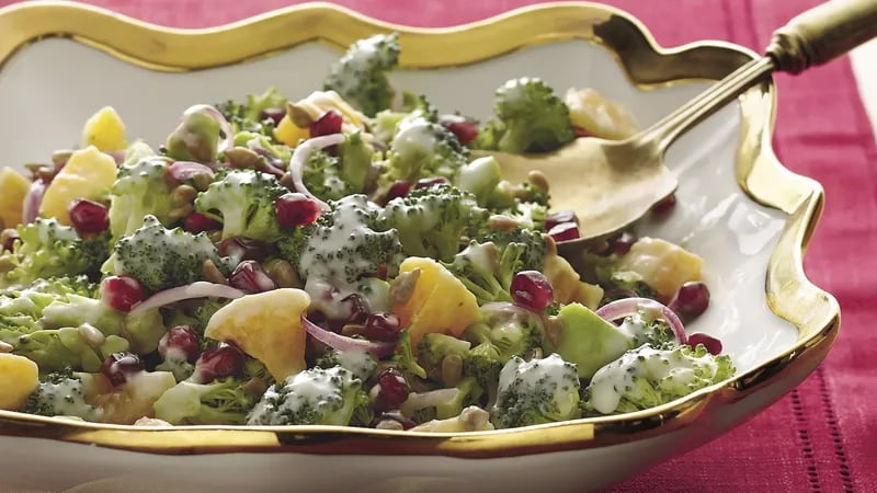 Pomegranate and Citrus Broccoli Salad