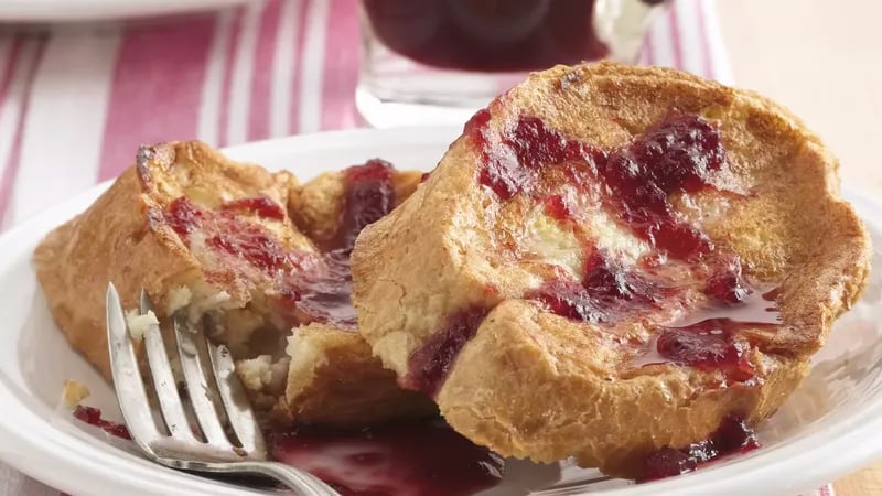 French Toast with Raspberry-Cranberry Syrup