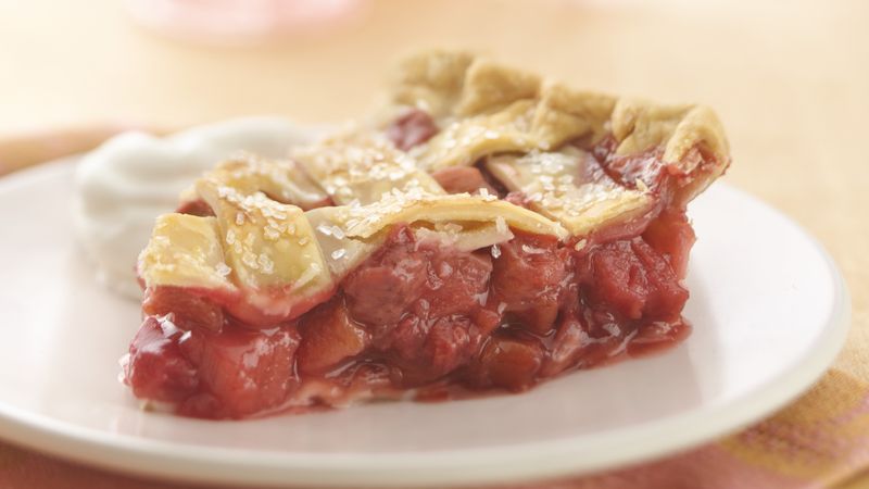 Lattice Top Strawberry Rhubarb Pie