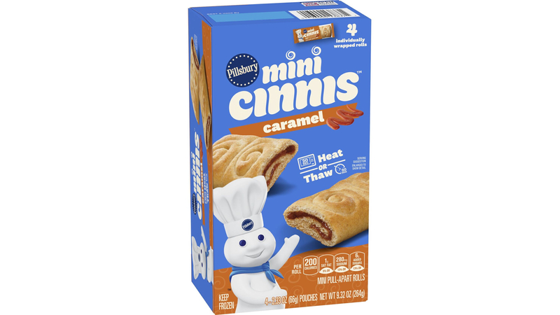 Pillsbury Mini Cinnis, Pull-Apart Caramel Rolls, 4 Rolls, 9.32 oz