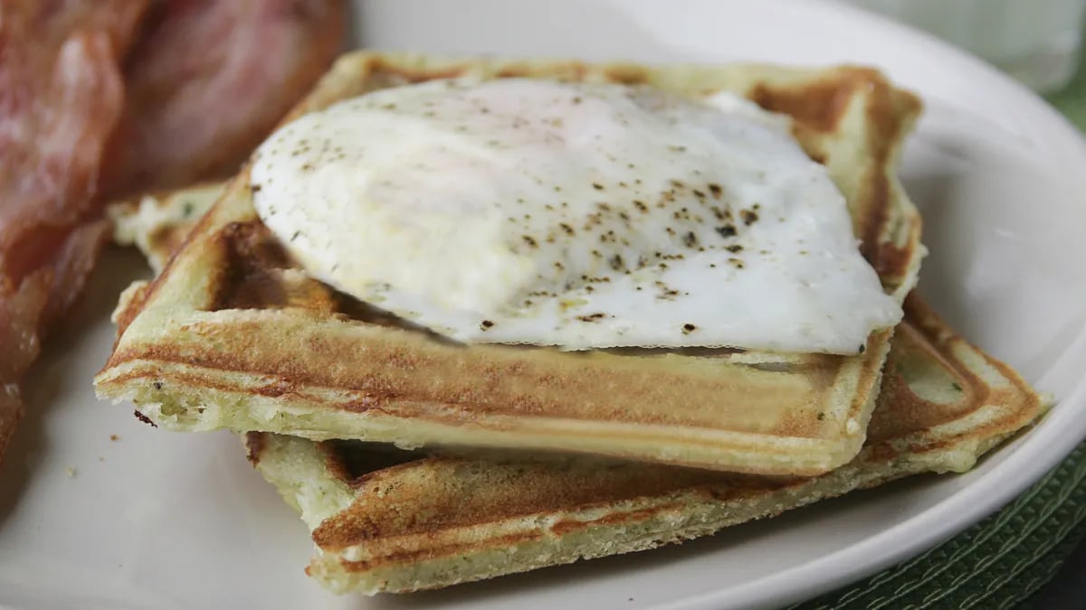 Parmesan-Pesto Waffles