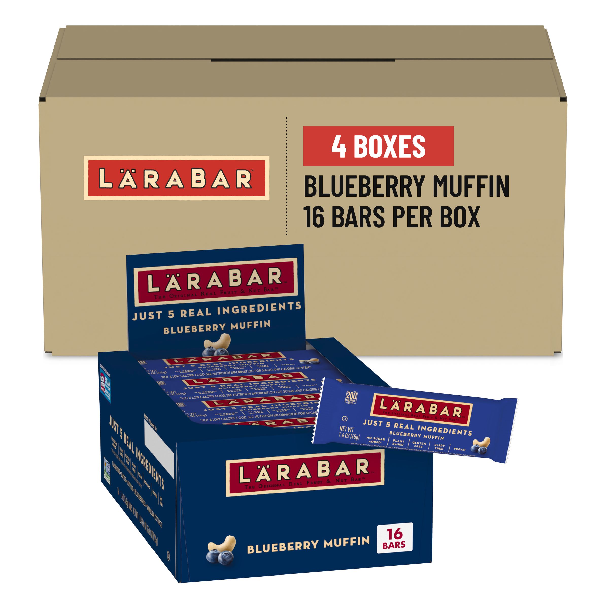  Case Optimized Hero Lärabar(TM) Gluten Free Wellness Bars Blueberry Muffin (16 ct) 1.6 oz