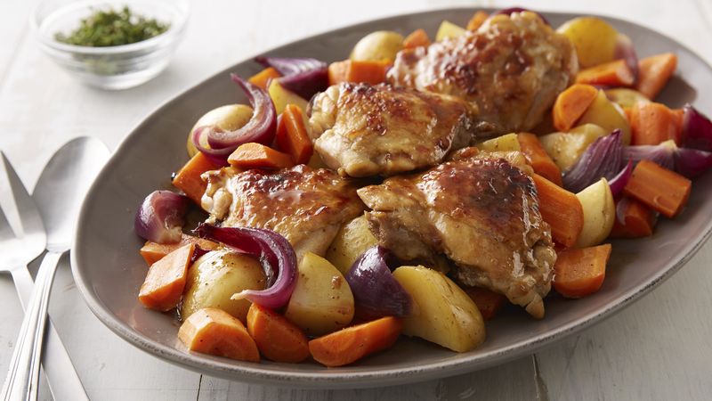 Slow-Cooker Balsamic Honey-Glazed Chicken and Vegetables