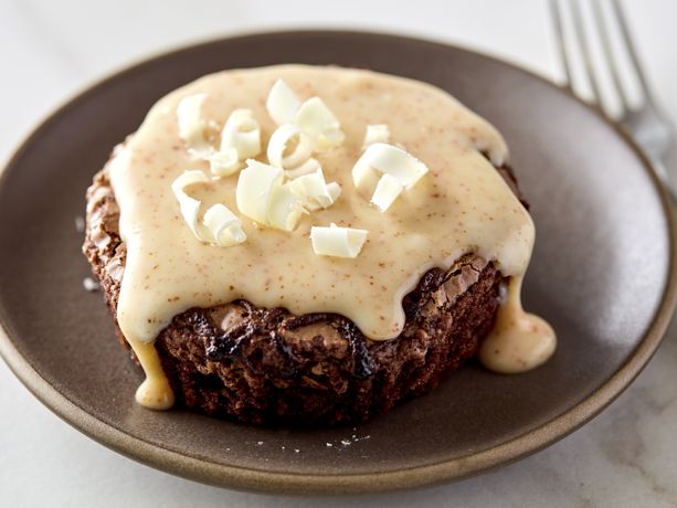 Molten Lava White Chocolate Cayenne Ganache Brownie