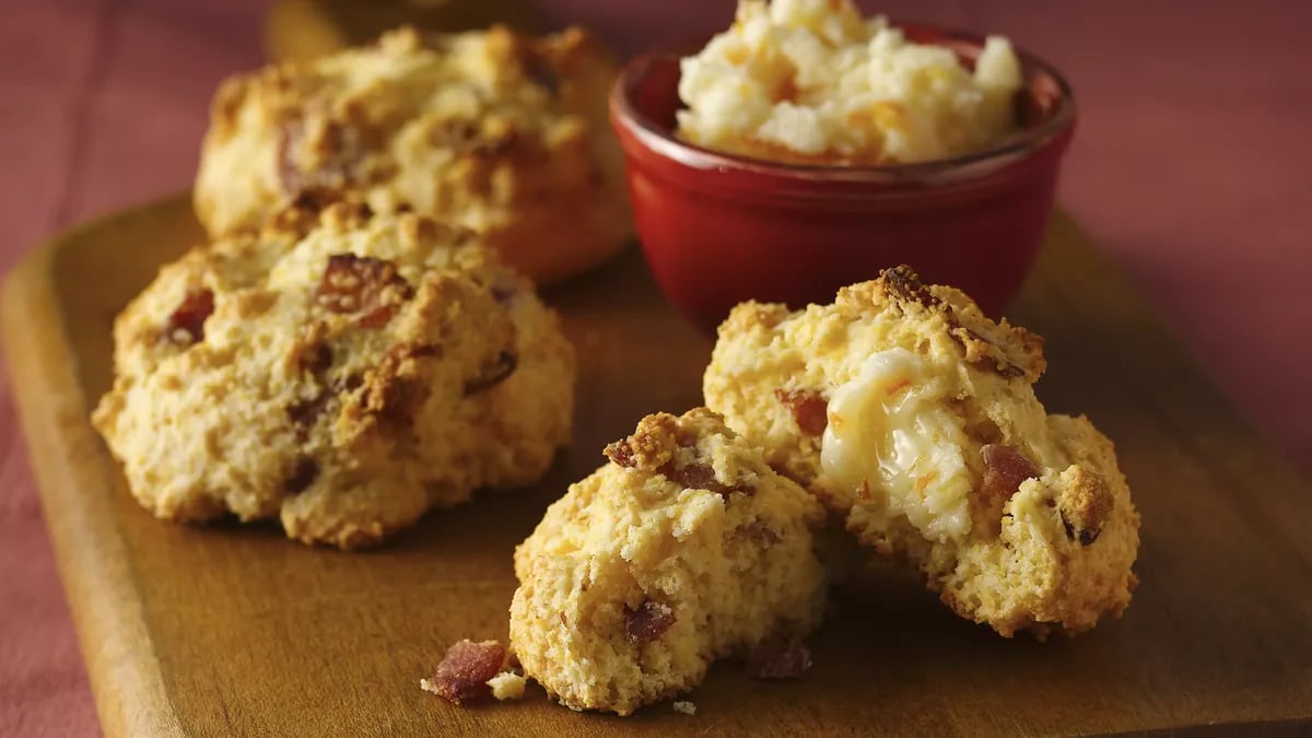 Bacon Biscuits with Orange-Honey Butter