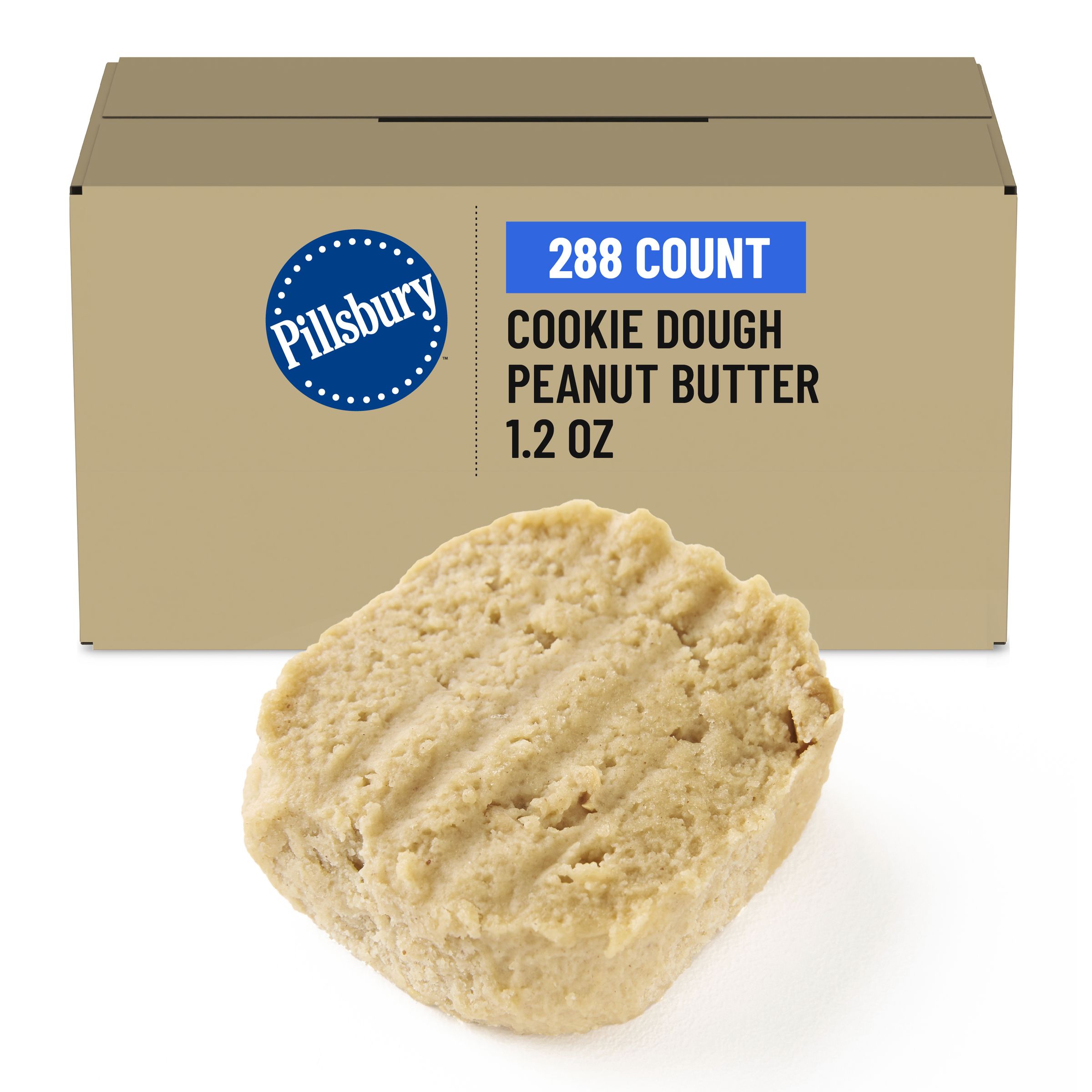  Case Optimized Hero Pillsbury Best Frozen Cookie Dough Bulk Peanut Butter 288/1.2 OZ