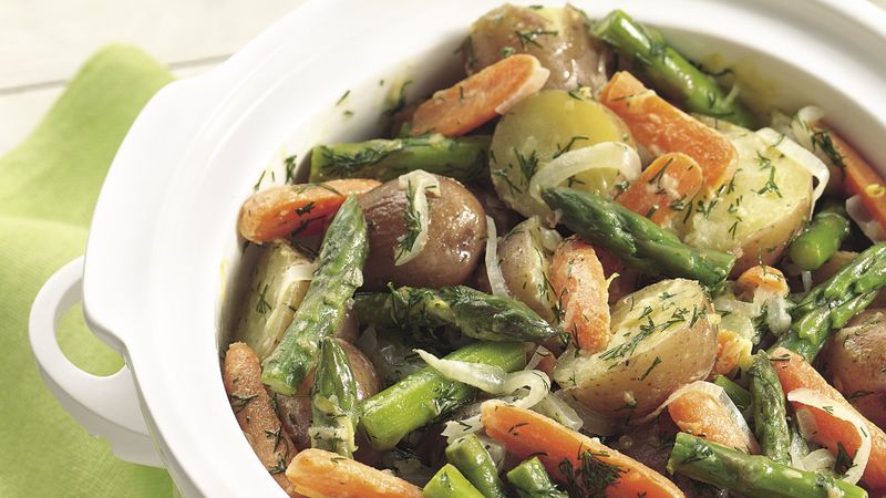 Slow-Cooker New Potatoes and Spring Vegetables