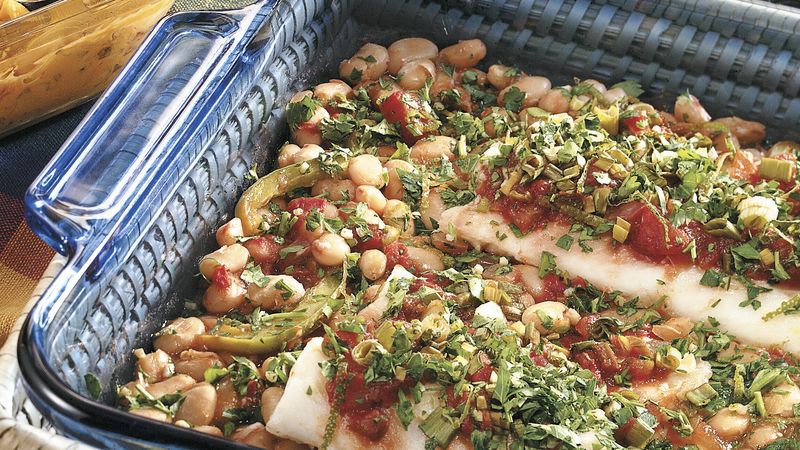 Salsa Cod with White Beans