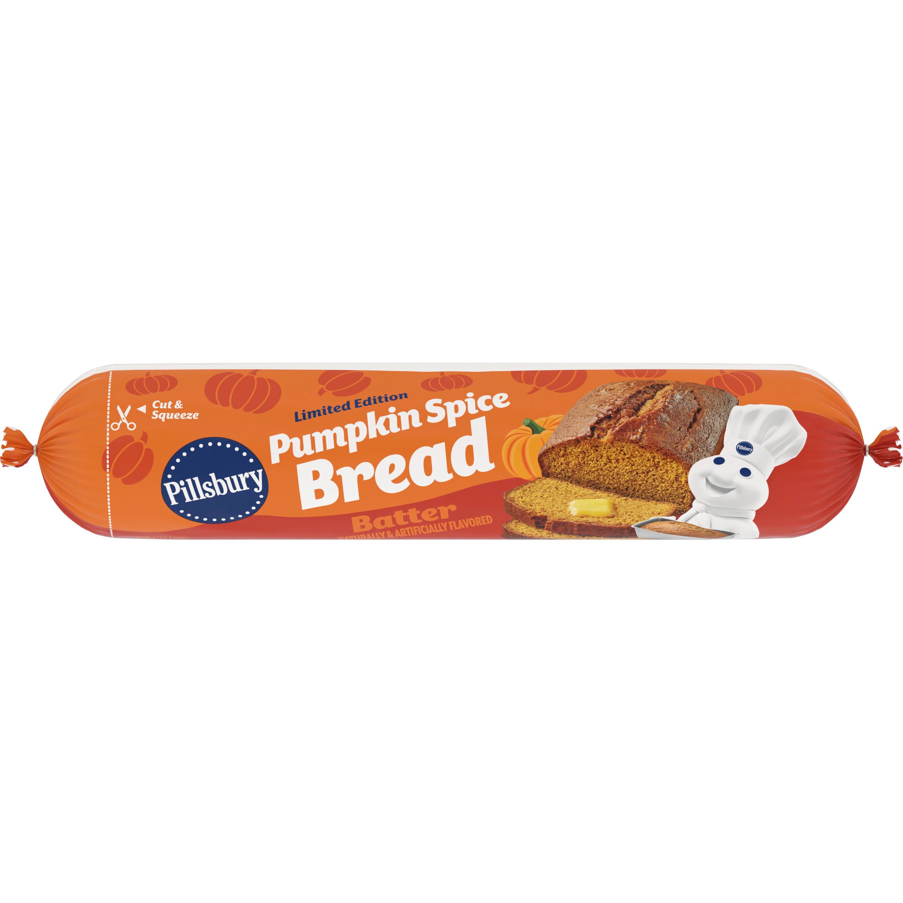 Pillsbury Limited Edition Pumpkin Spice Bread Batter, Cut and Squeeze Package, 30 oz - Front