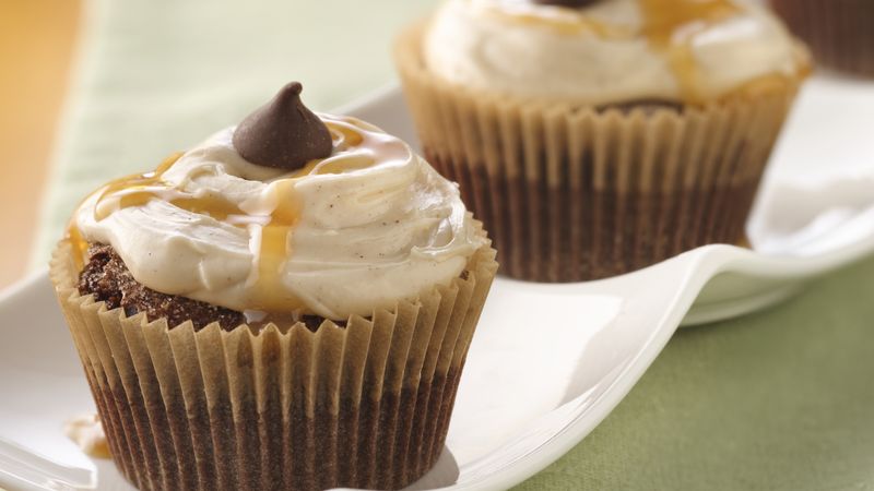 Spiced Chocolate Cupcakes with Caramel Buttercream