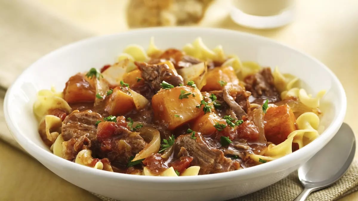 Slow-Cooker Savory Brisket Stew