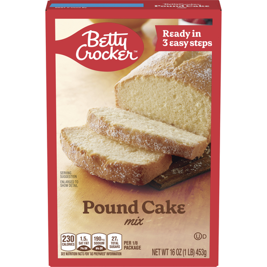 Betty Crocker Pound Cake Mix BettyCrocker