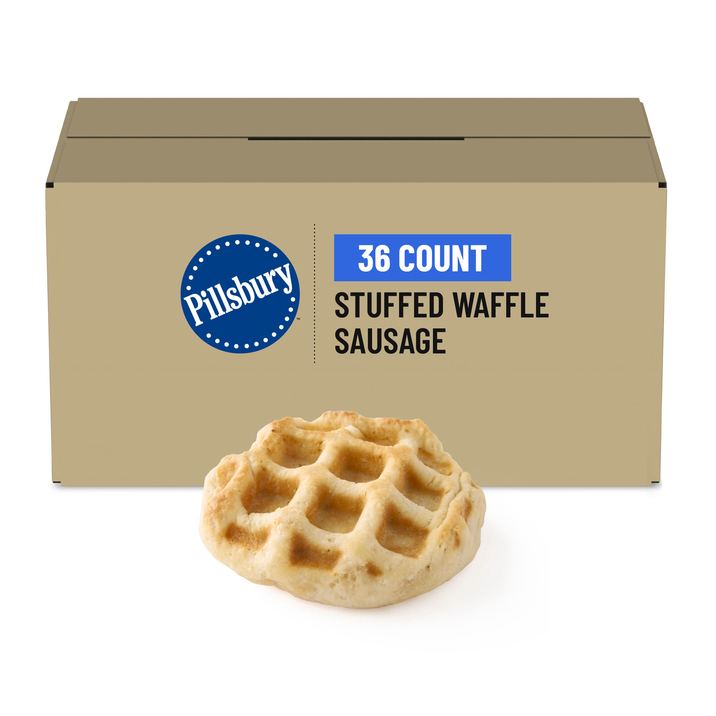  Case Optimized Hero Pillsbury Frozen Meals Stuffed Waffle Single Serve Pouch Sausage 36/4.6 OZ