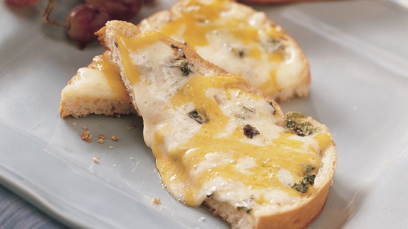 Grilled Double-Cheese and Herb Bread