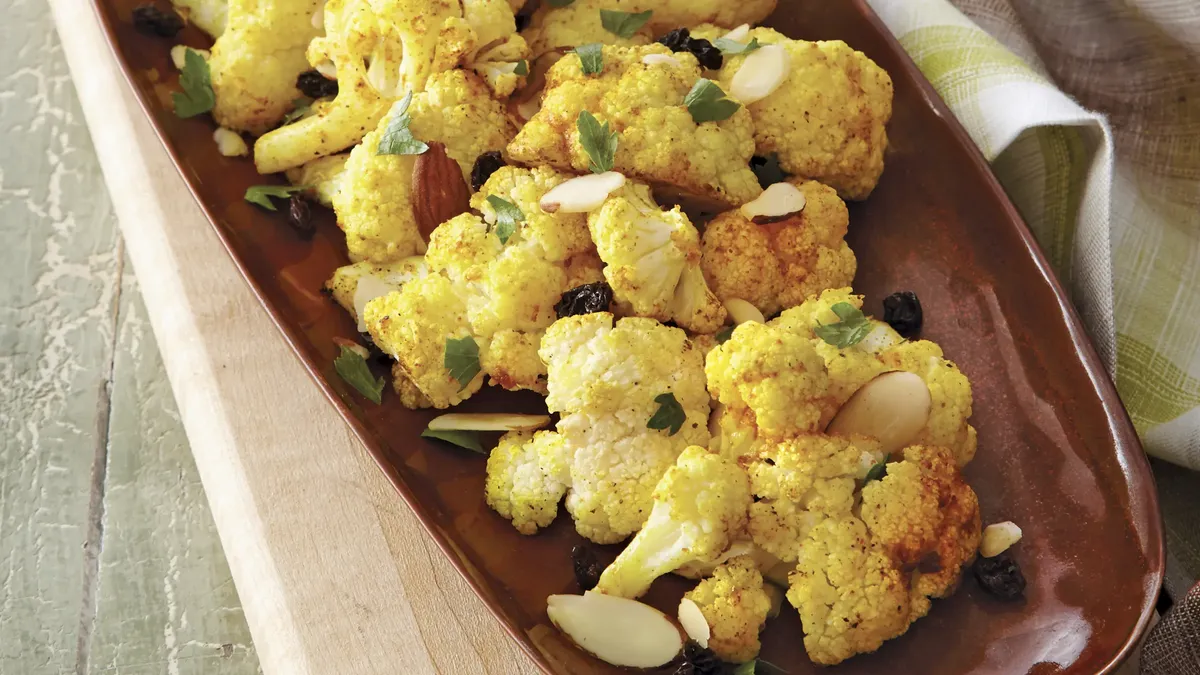 Roasted Curried Cauliflower