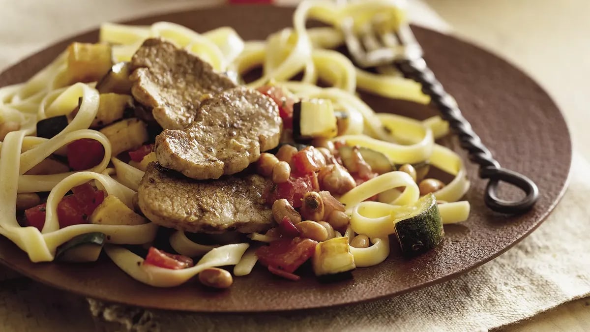 Peppery Cajun Pork Pasta