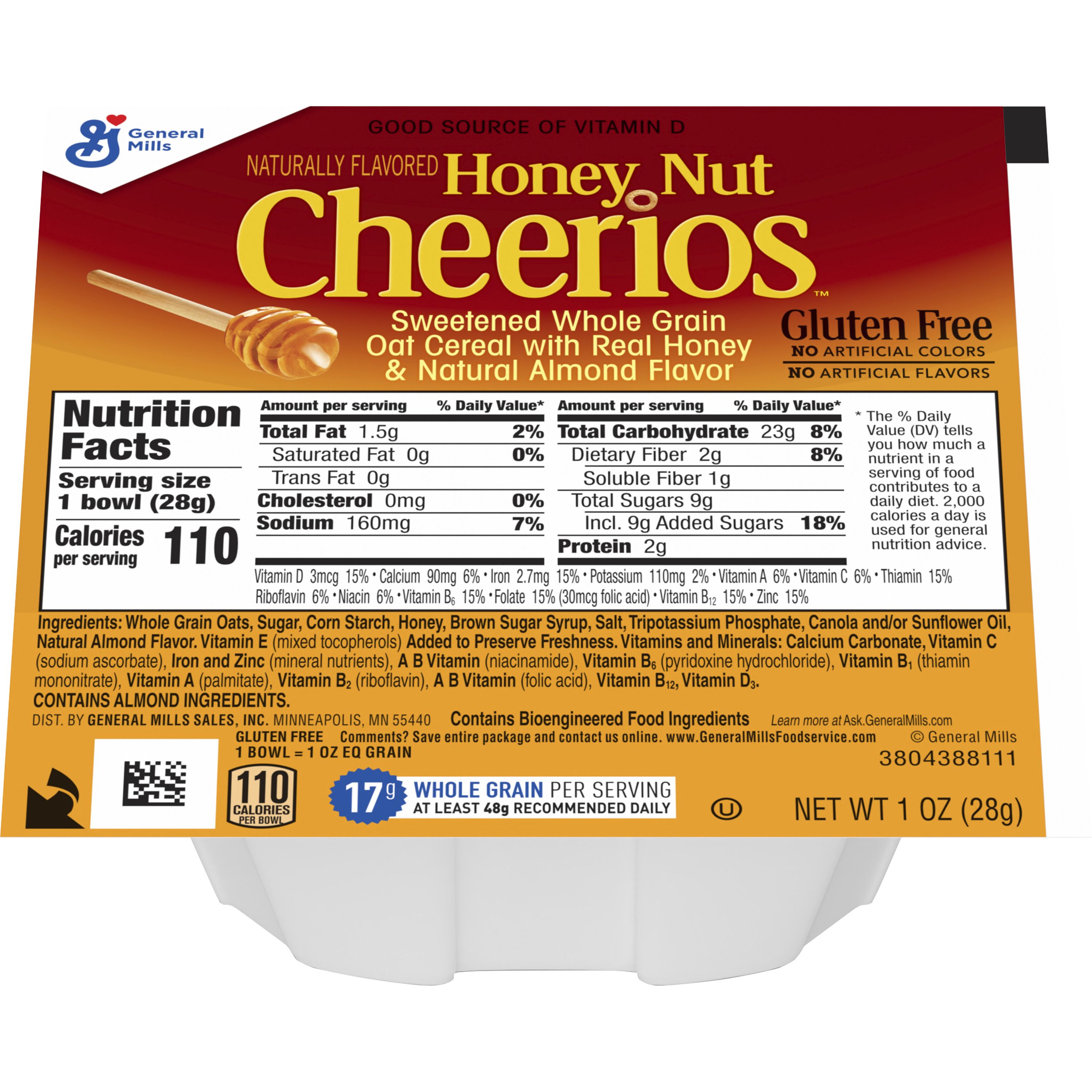 Honey Nut Cheerios™ Cereal Single Serve Bowlpak 1 oz