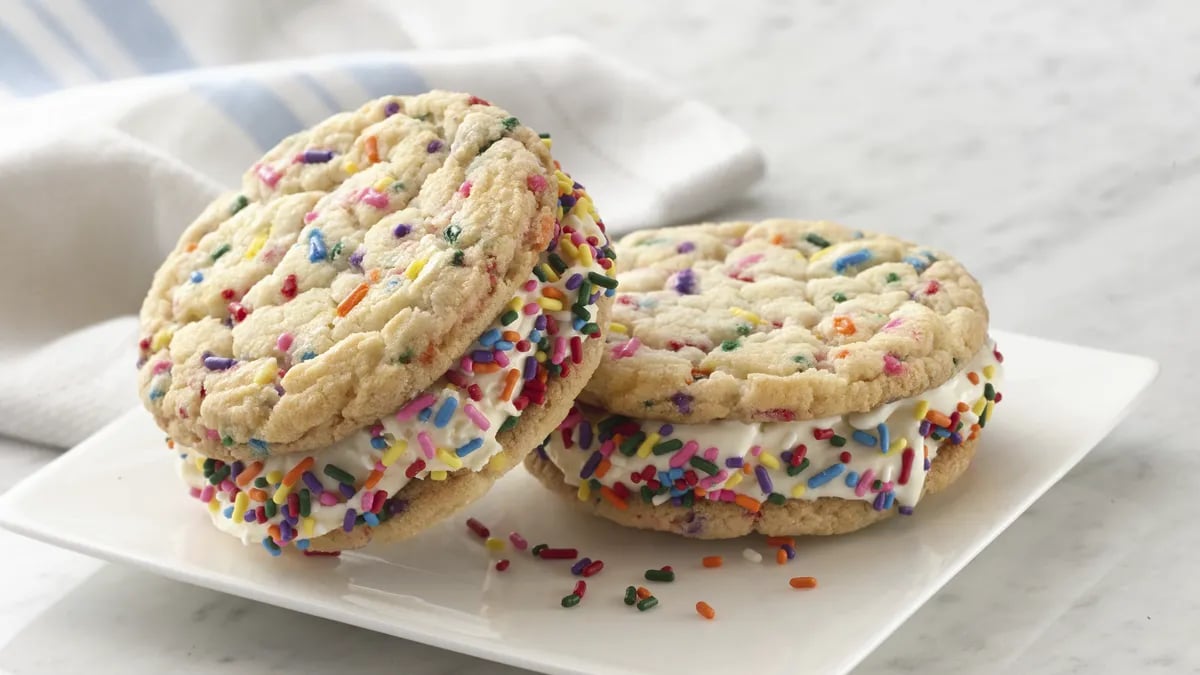 Birthday Cake Cookie Ice Cream Sandwiches