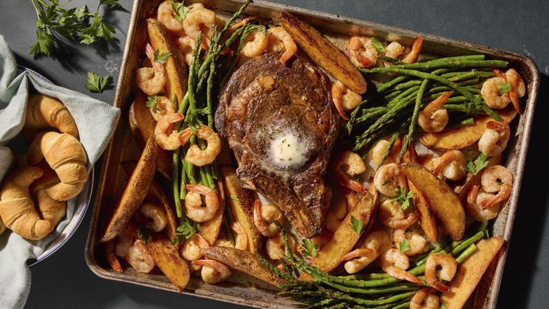 Sheet-Pan Surf and Turf