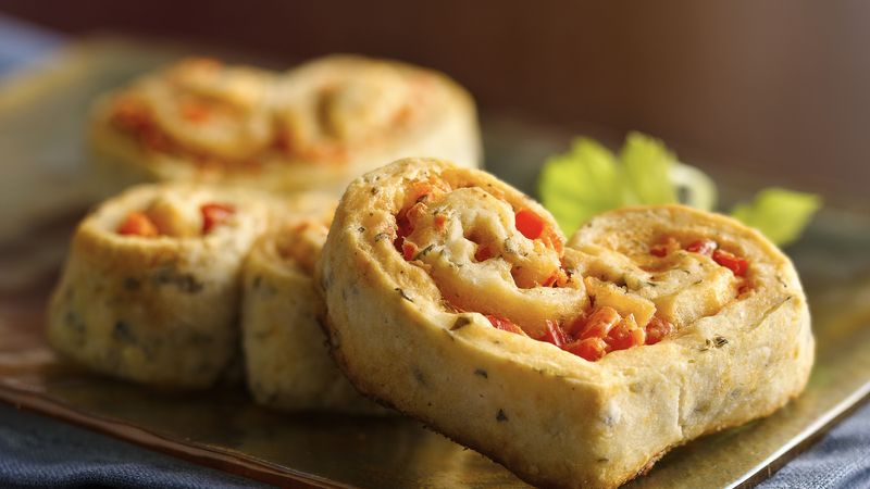 Red Pepper-Filled Appetizer Hearts