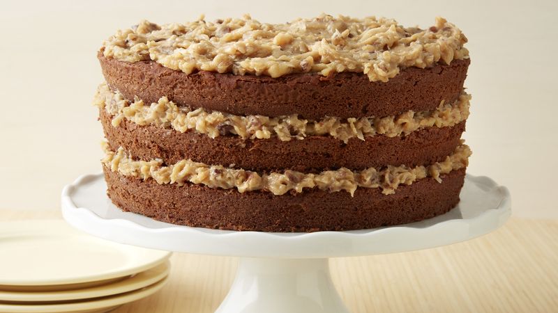 German Chocolate Cake with Coconut-Pecan Frosting
