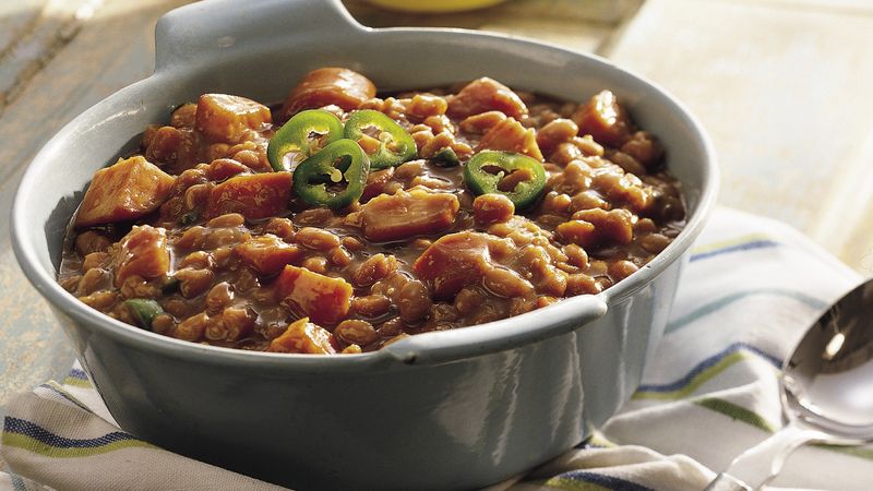 Smoked Sausage Baked Beans (Crowd Size)
