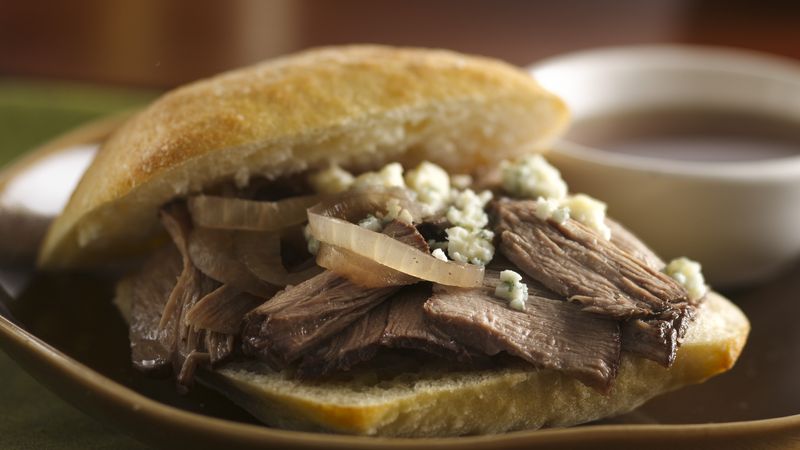 Zinfandel Beef and Blue Cheese Sandwiches