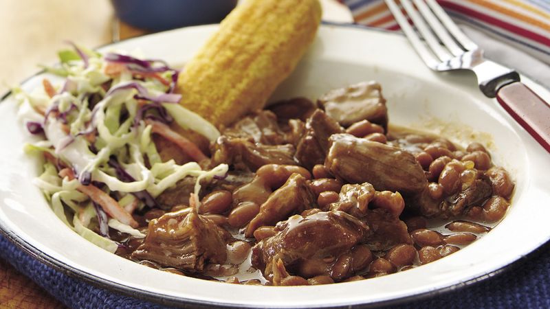 Slow-Cooker Barbecue Beans and Beef