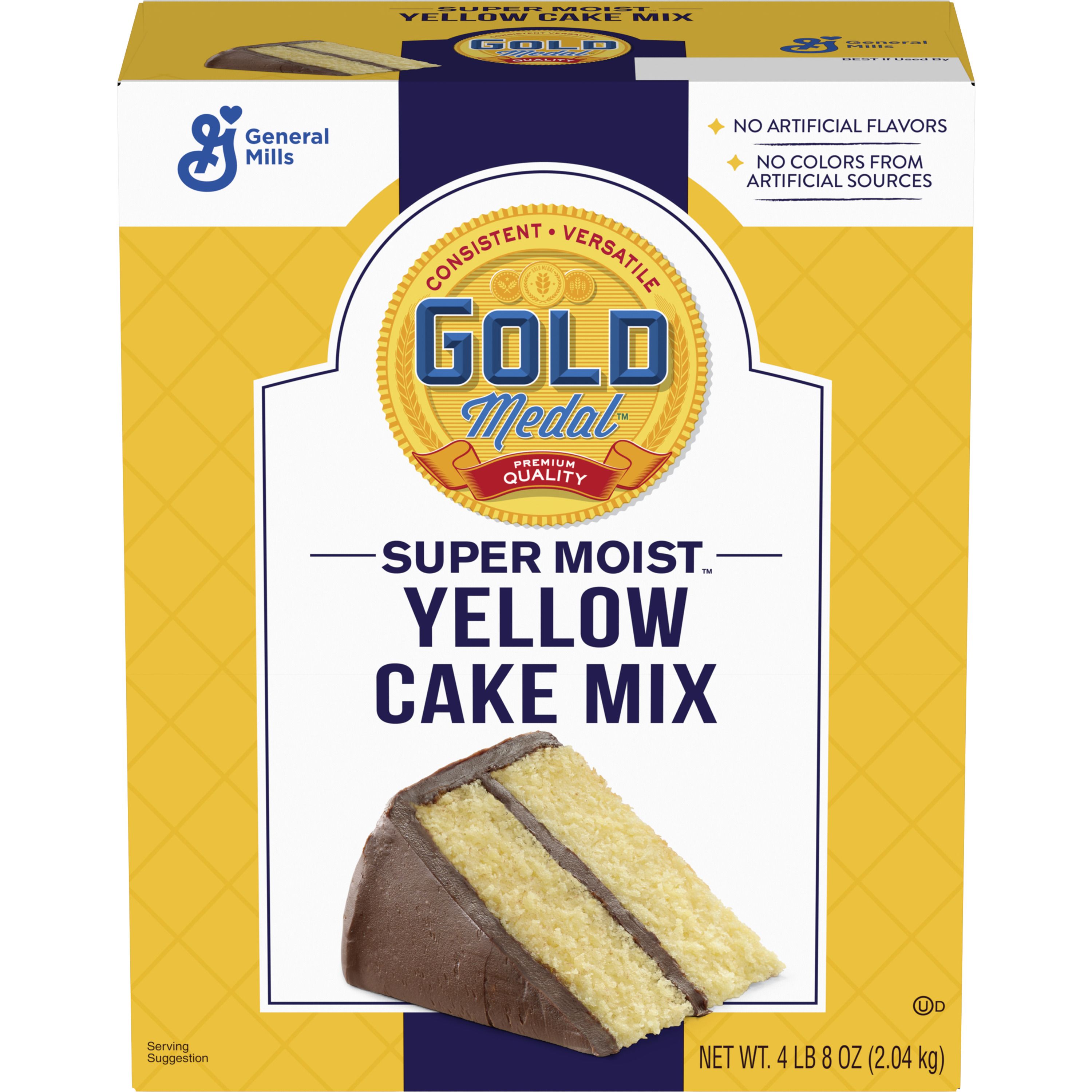 Front - 3D Gold Medal Super Moist Cake Mix Box Yellow Cake 6/4.5 LB