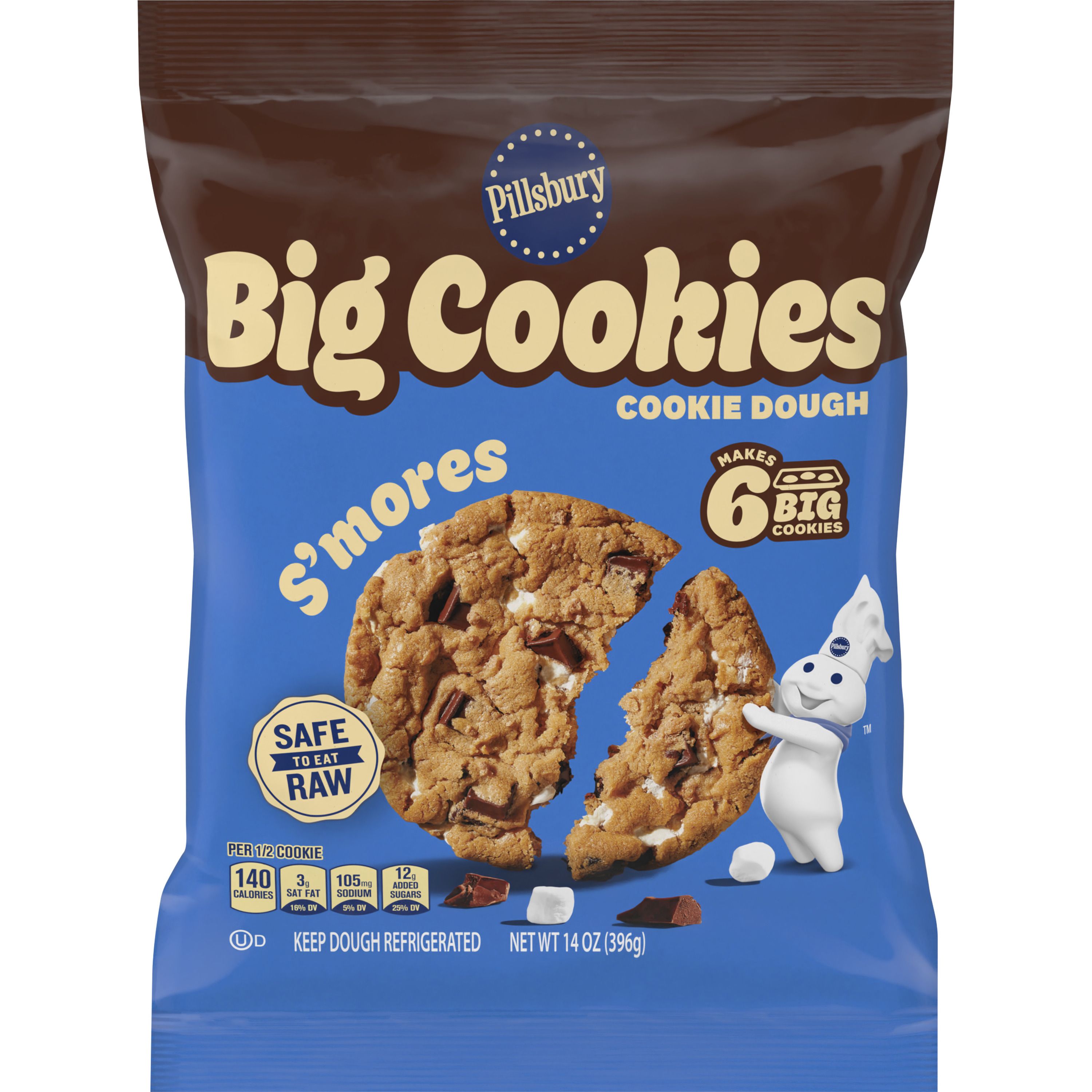 Pillsbury™ Big Cookies S'mores Cookie Dough - Front