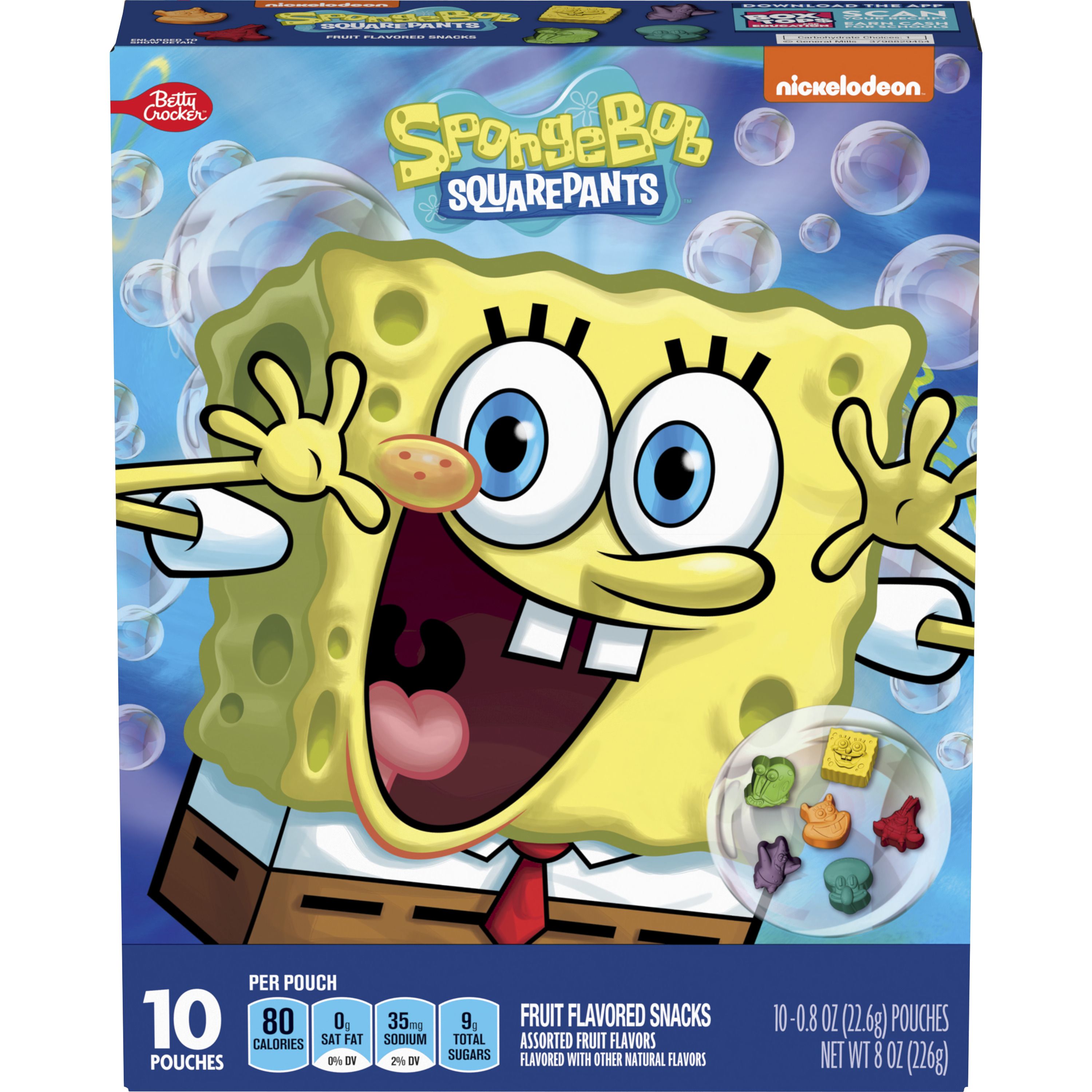 Betty Crocker™ Fruit Flavored Snacks SpongeBob - Front