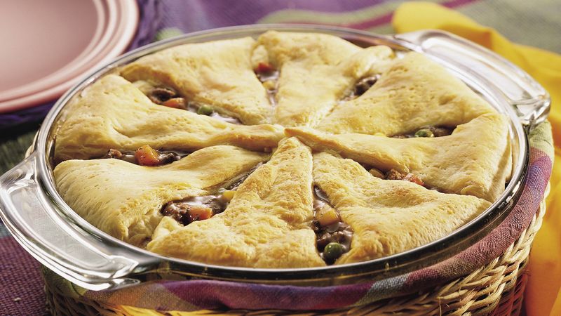 Crescent-Topped Burger Bake Recipe - Pillsbury.com