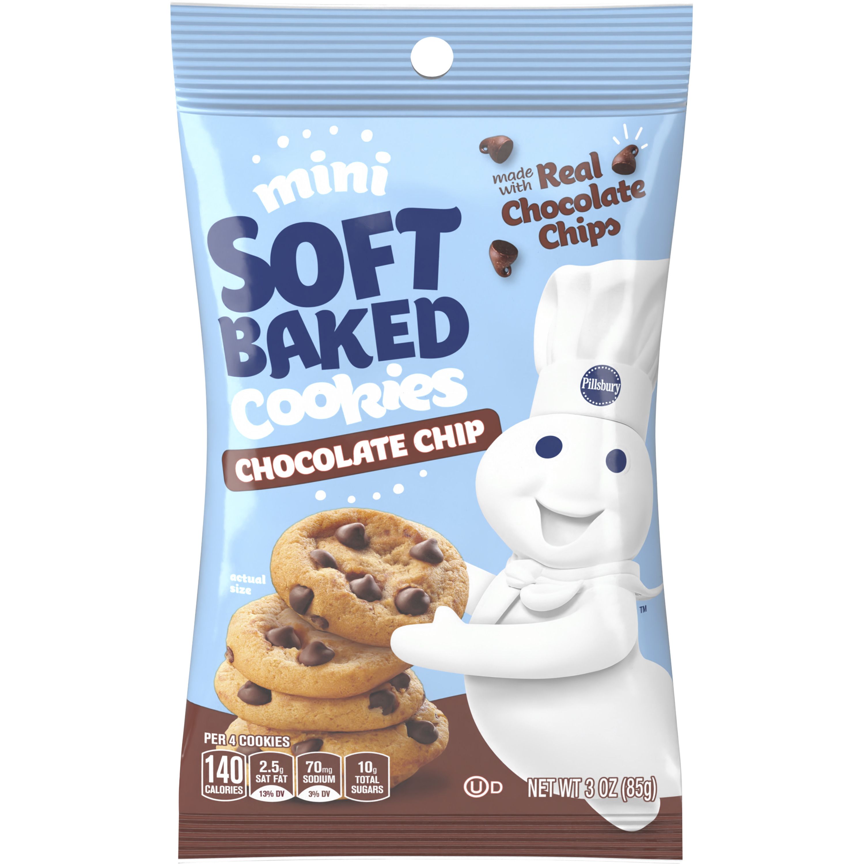 Pillsbury™ Soft Baked Mini Cookie Snacks Chocolate Chip (6 ct) 3 oz