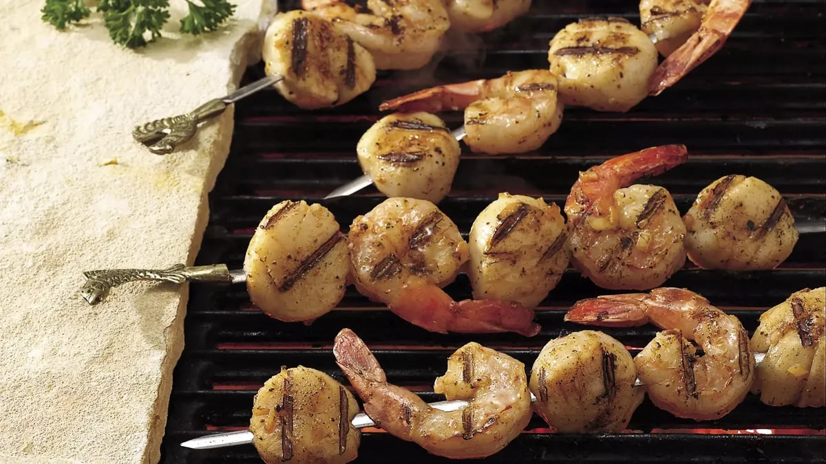 Barbecued Shrimp and Scallop Kabobs