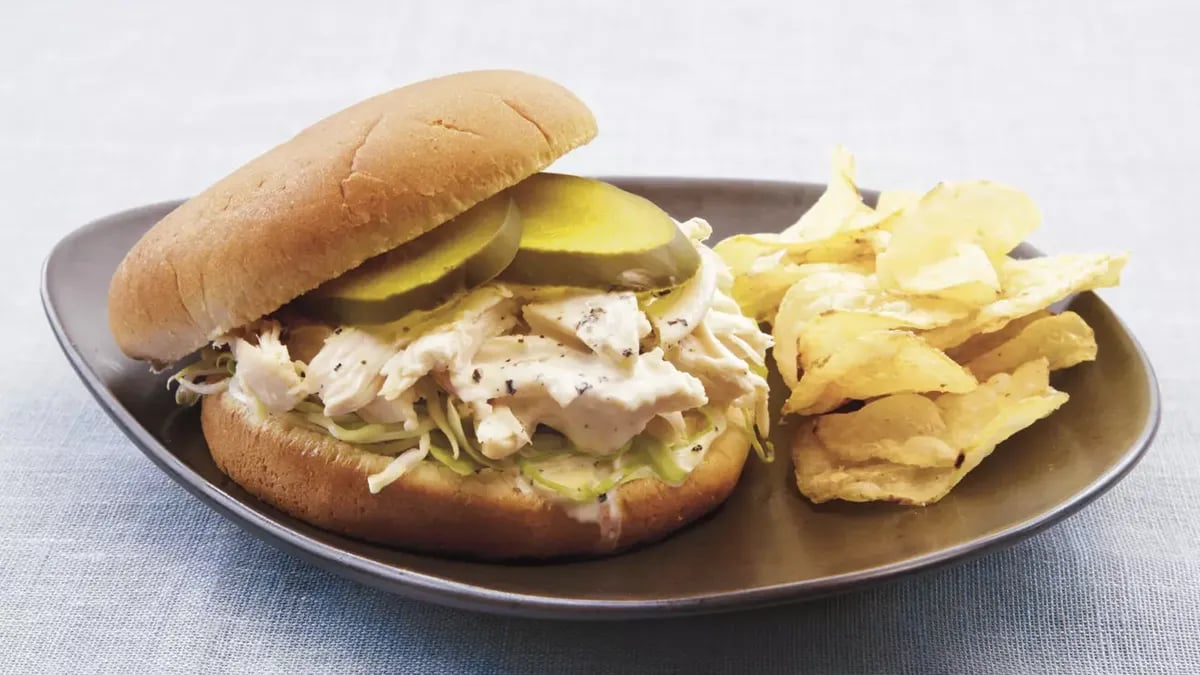 White Barbecue Chicken Sandwiches