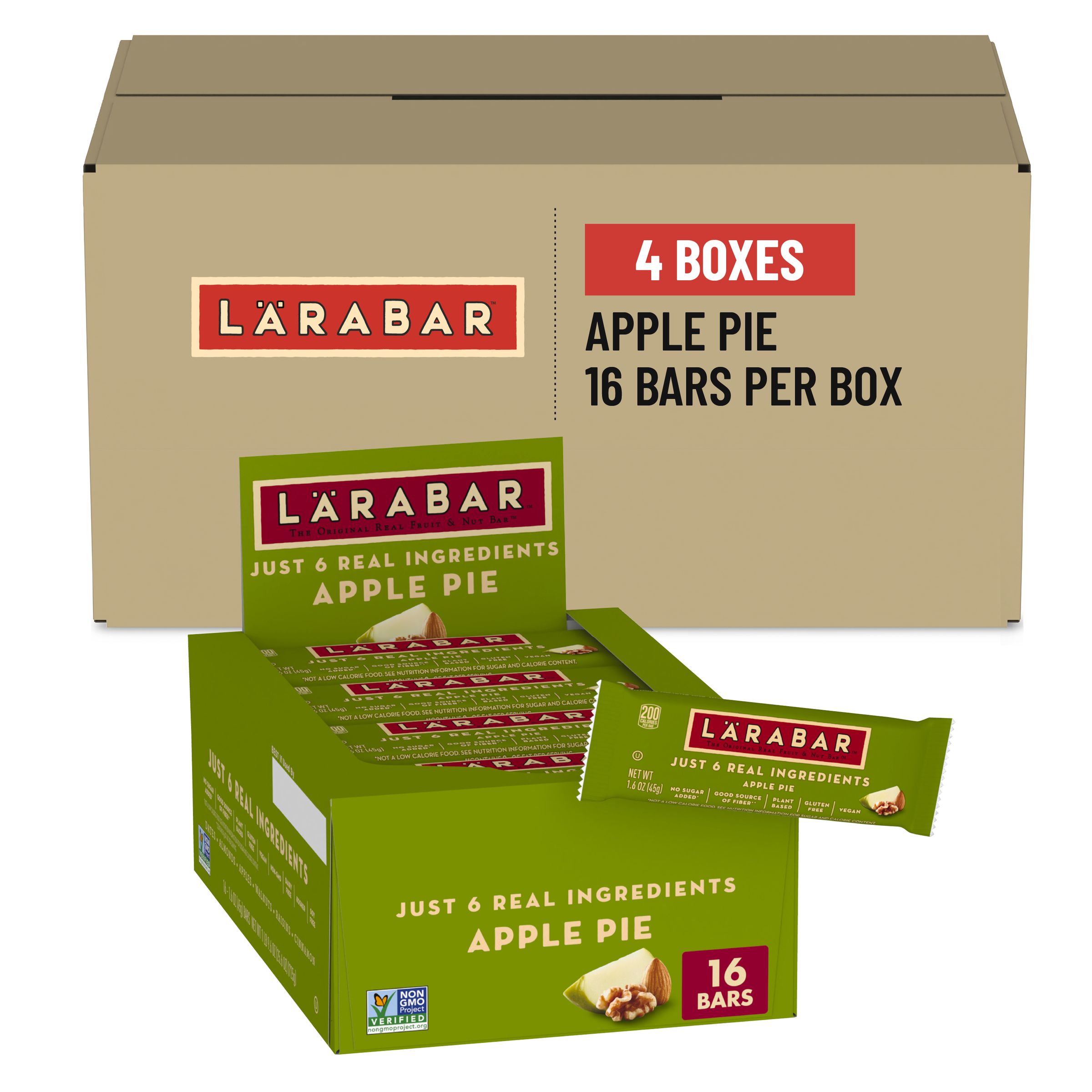  Case Optimized Hero Larabar(TM) Fruit and Nut Bars Apple Pie (16 ct) 1.6 oz