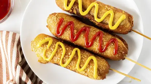 Cheesy Fried Crescent Dogs