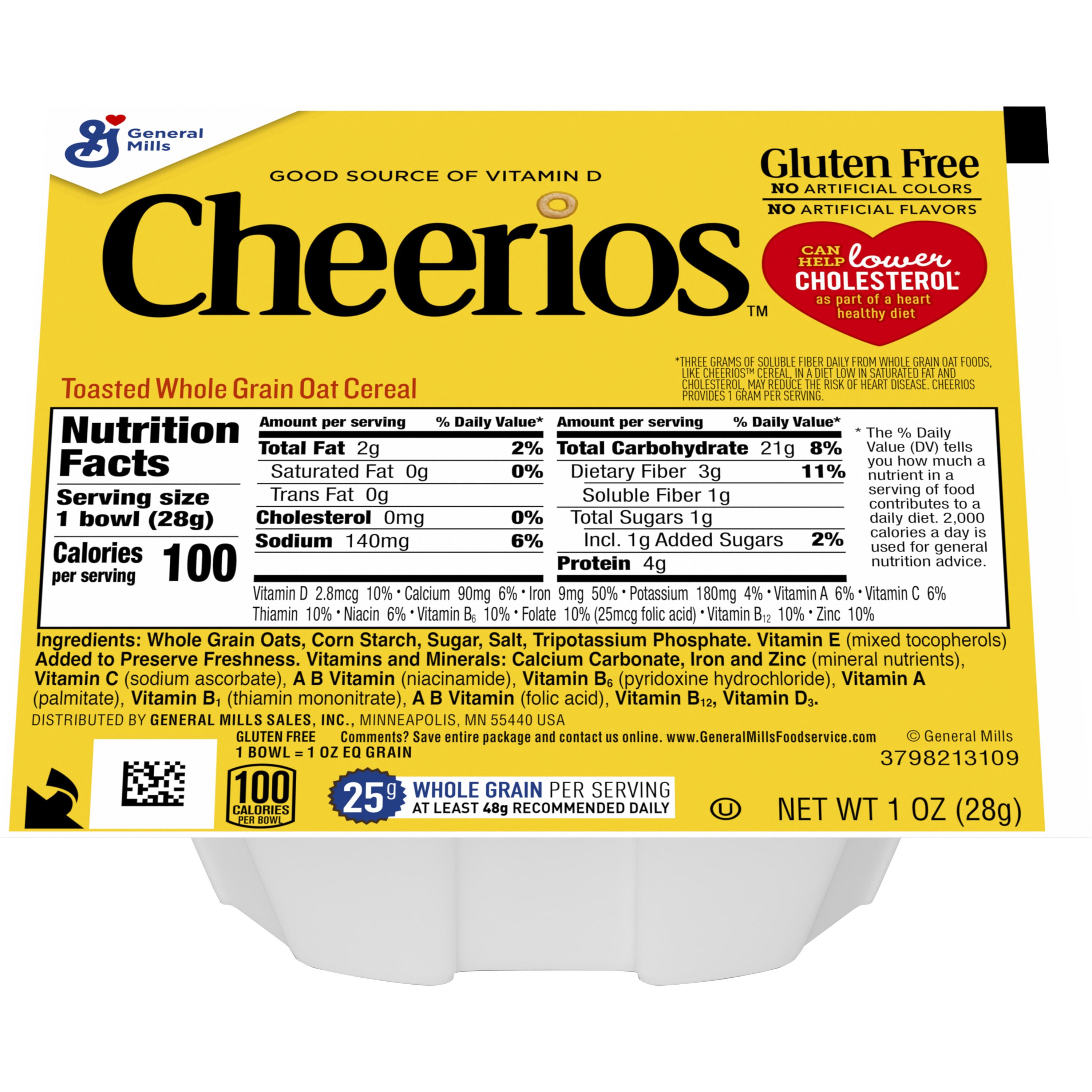 Front - 3D Cheerios(TM) Cereal Single Serve Bowlpak 1 oz