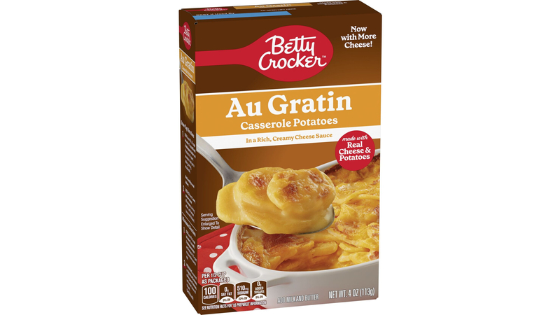 Betty Crocker Au Gratin Casserole Potatoes Made With Real Cheese 4 Oz Box 5035