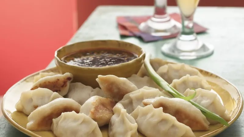 Pork Pot Stickers with Chipotle Honey Sauce