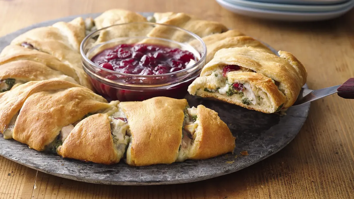 Cranberry Turkey Crescent Ring