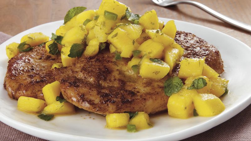 Chicken Topped with Mango Salsa