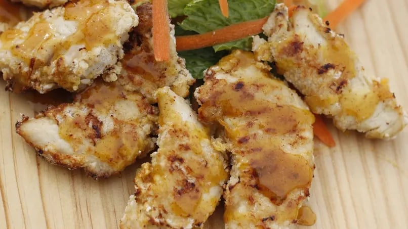 Zesty Breaded Chicken with Mustard and Apricot