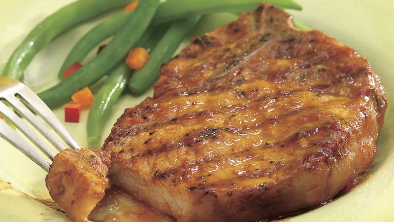 Glazed Sweet and Sour Grilled Pork Chops