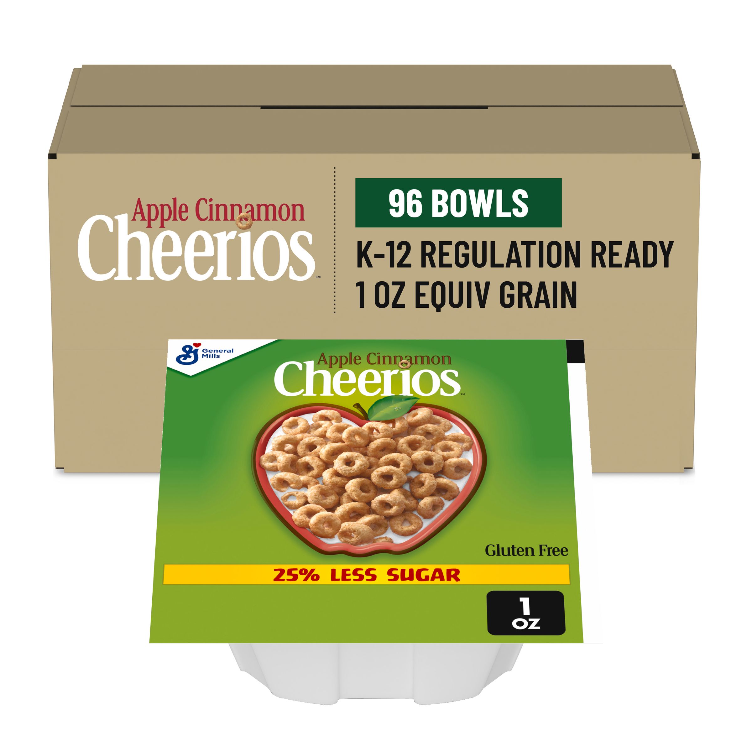 Apple Cinnamon Cheerios™ Cereal 25% Less Sugar Single Serve Bowlpak 1 oz