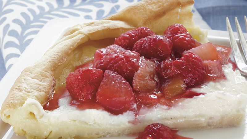 Raspberry-Rhubarb Dutch Baby Pancake