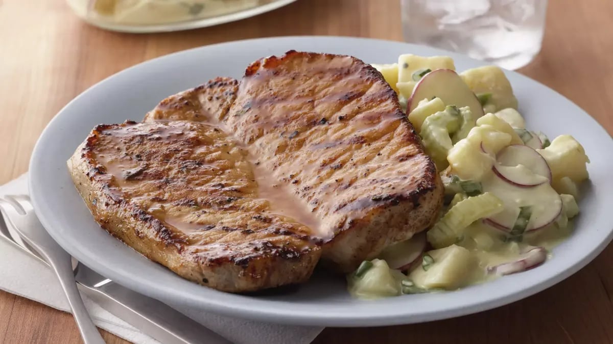 Grilled Honey-Mustard Pork Chops